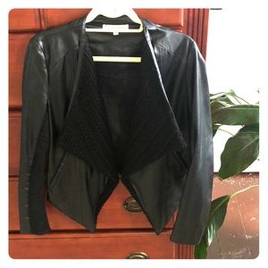 Black leather jacket